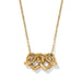 Brighton Interlok Linked Hearts Necklace Gold - Brighton