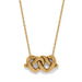 Brighton Interlok Linked Hearts Necklace Gold - Brighton