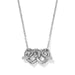 Brighton Interlok Linked Hearts Necklace Silver - Brighton