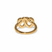 Brighton Interlok Linked Hearts Ring Gold - Brighton