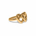 Brighton Interlok Linked Hearts Ring Gold - Brighton
