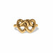 Brighton Interlok Linked Hearts Ring Gold - Brighton
