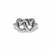 Brighton Interlok Linked Hearts Ring Silver - Brighton