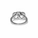 Brighton Interlok Linked Hearts Ring Silver - Brighton