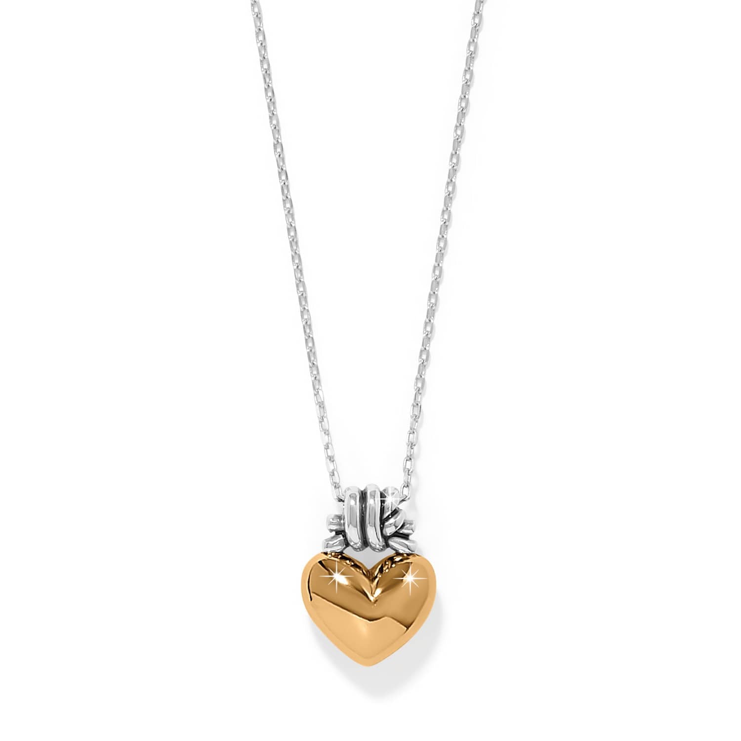Brighton Interlok Love Knot Heart Necklace - Brighton