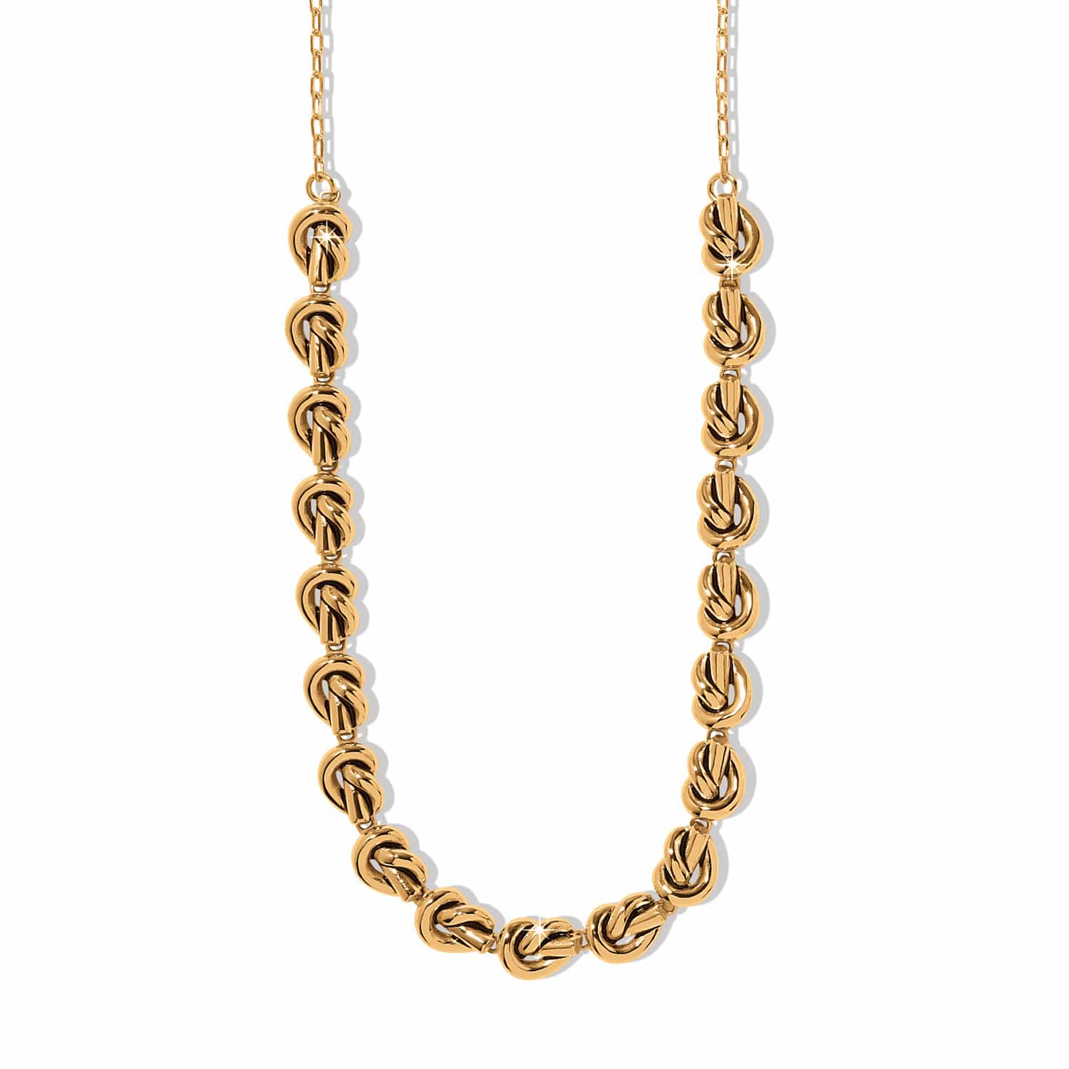 Brighton Interlok Single Knot Collar Necklace Gold - Brighton