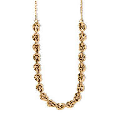 Brighton Interlok Single Knot Collar Necklace Gold - Brighton