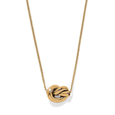 Brighton Interlok Single Knot Mini Necklace Gold - Brighton