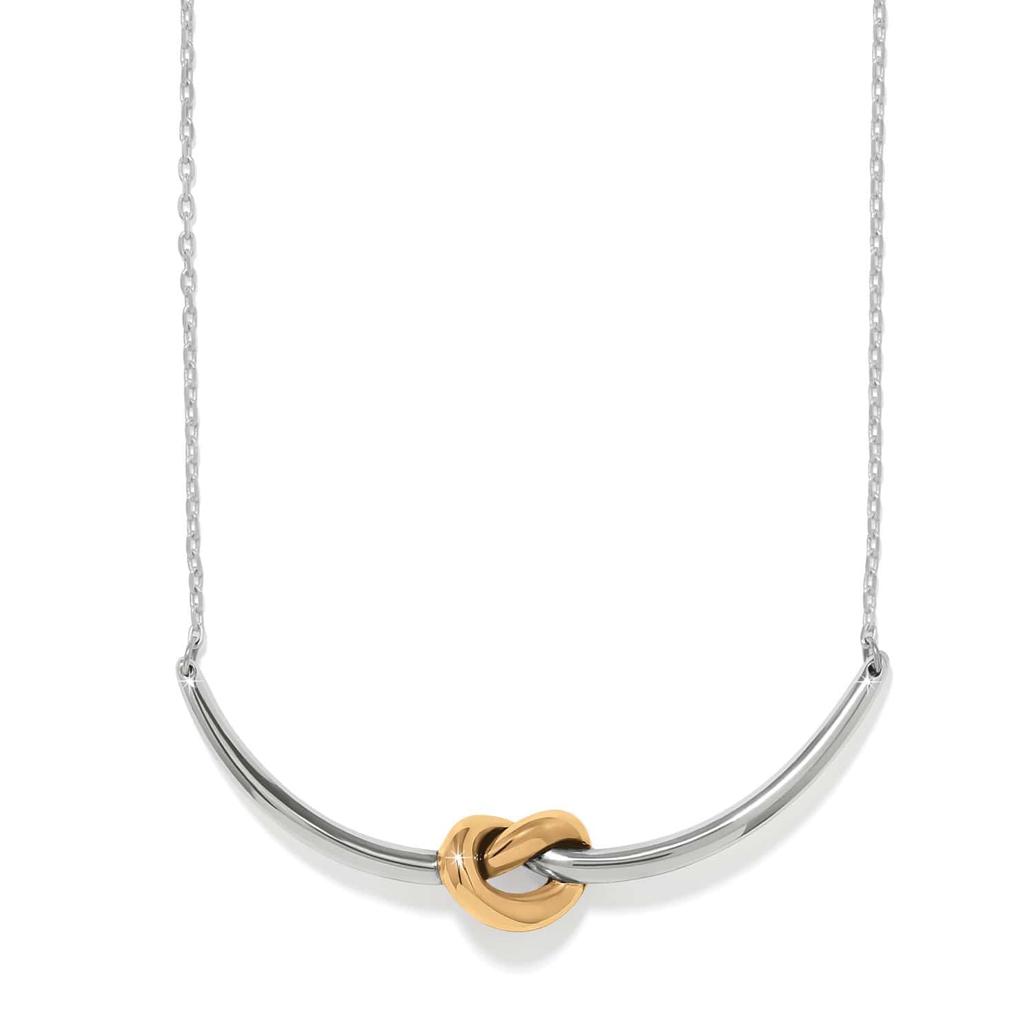 Brighton Interlok Single Knot Two Tone Necklace - Brighton