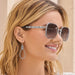 Brighton Interlok Twist Sunglasses Silver - Brighton