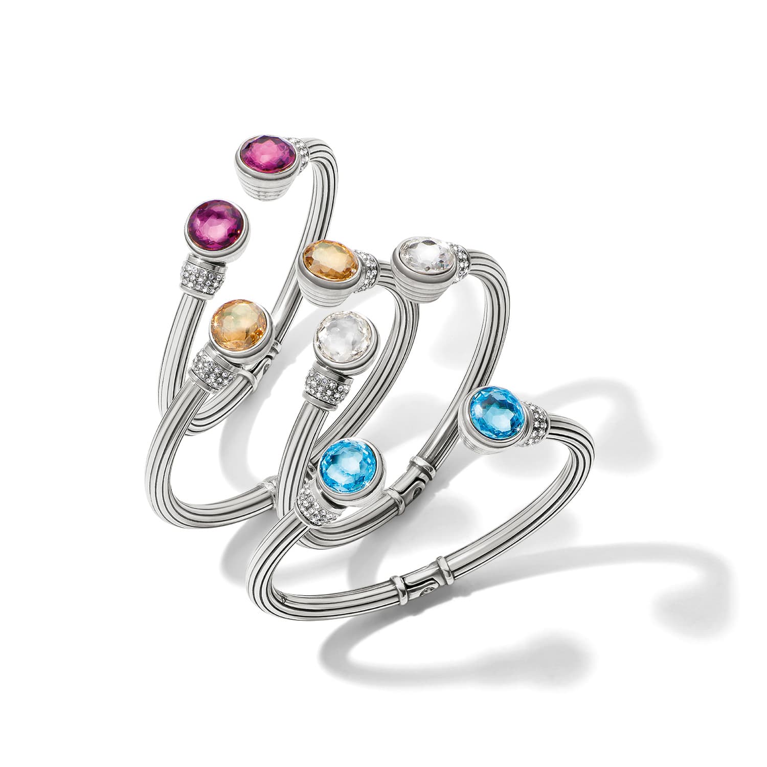 Brighton Meridian Aurora Petite Hinge Bangle Amethyst - Brighton
