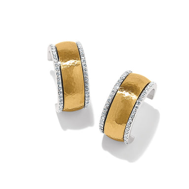 Brighton Meridian Geo Small Hoop Earrings Gold - Brighton