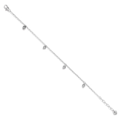 Brighton Meridian Love Notes Anklet Silver - Brighton