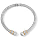 Brighton Meridian Open Hinged Bangle Silver/Gold - Brighton