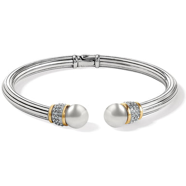 Brighton Meridian Open Hinged Bangle Silver/Gold - Brighton