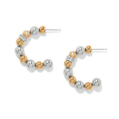 Brighton Meridian Petite Station Hoop Earrings Silver/Gold - Brighton