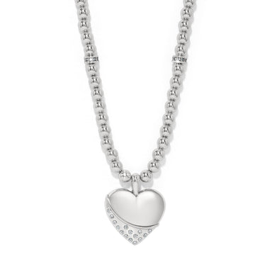 Brighton Meridian Petite Wave Heart Necklace Silver - Brighton