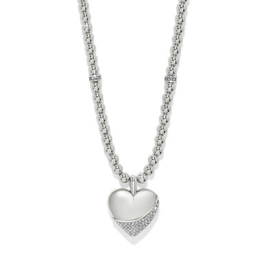 Brighton Meridian Petite Wave Heart Necklace Silver - Brighton