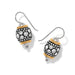 Brighton Meridian Solis Hematite French Wire Earrings Silver/Gold - Brighton