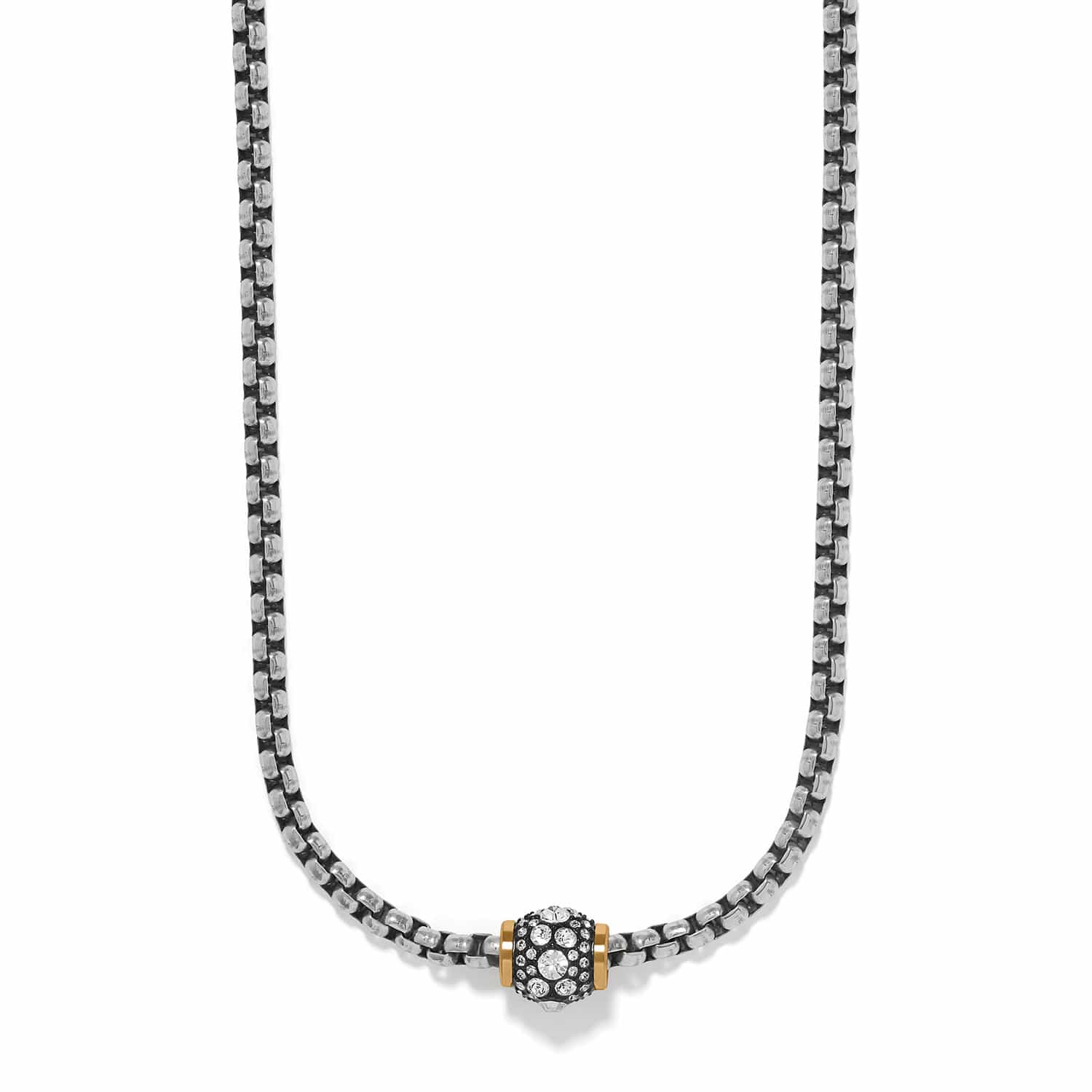 Brighton Meridian Solis Hematite Necklace Silver/Gold - Brighton