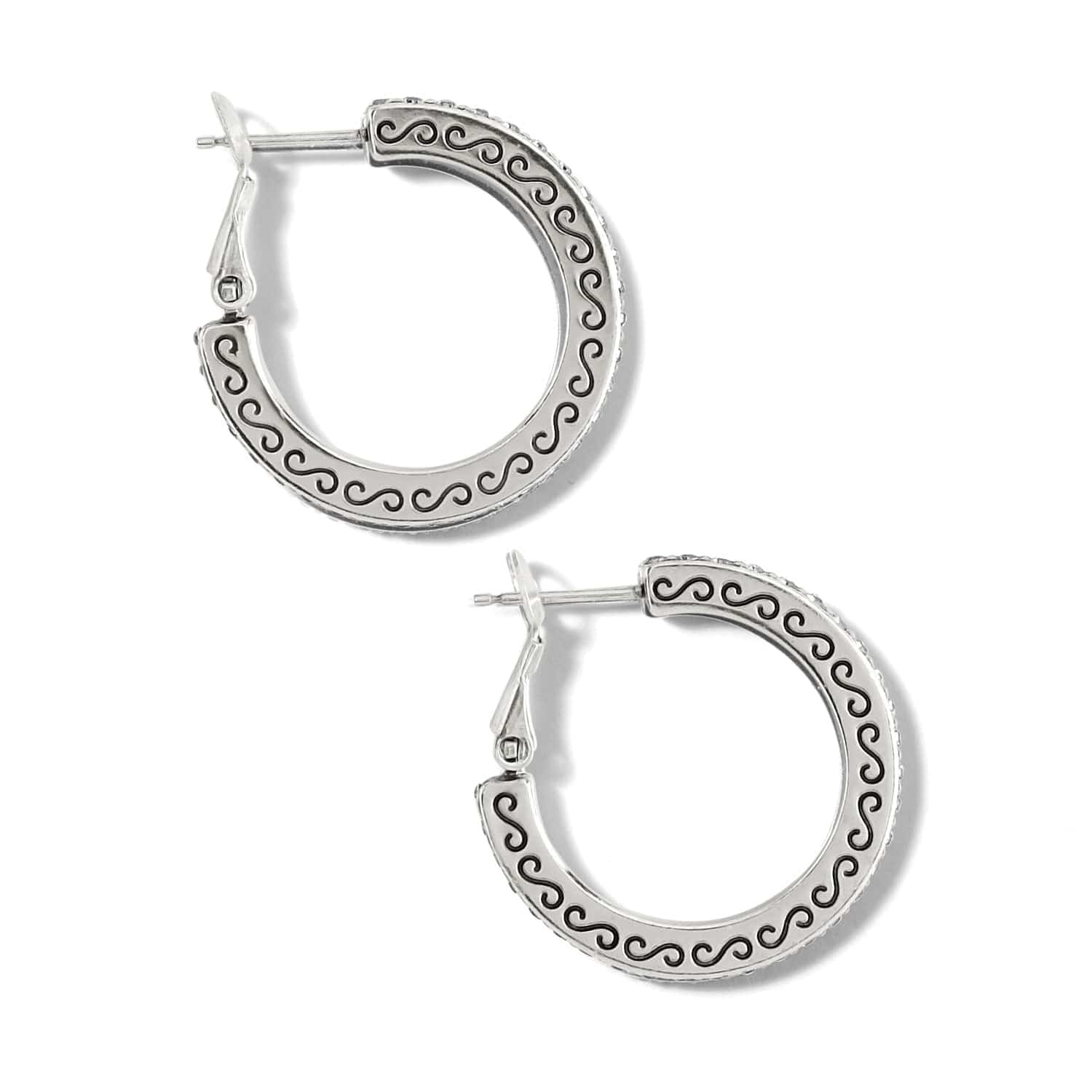 Brighton Meridian Thin Small Hoop Earrings Silver - Brighton