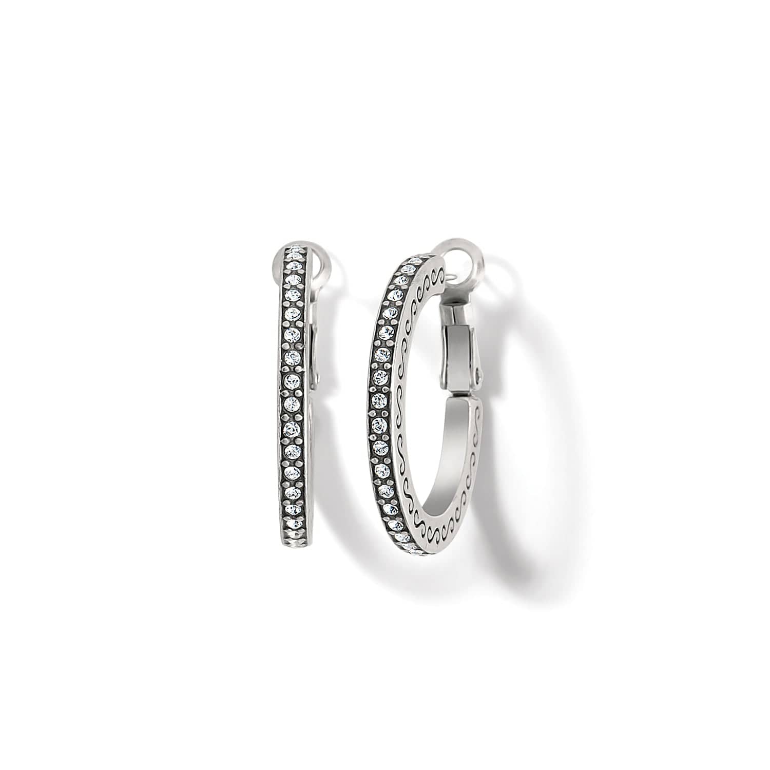Brighton Meridian Thin Small Hoop Earrings Silver - Brighton