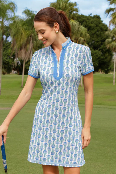 Cabana Life Pique Short Sleeve Sport Dress in Flora - Cabana Life