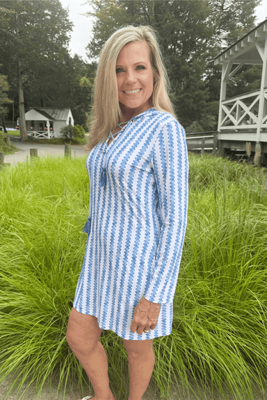 Cabana Life Tie Neck Hooded Cover Up - Cabana Life