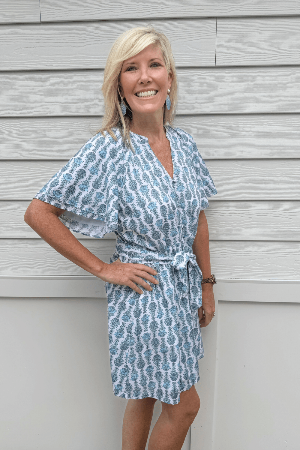 Cabana Life Woven Short Sleeve Dress in Flora - Cabana Life
