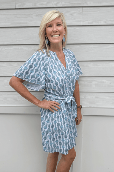 Cabana Life Woven Short Sleeve Dress in Flora - Cabana Life