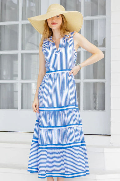 Cabana Life Woven Sleeveless Tiered Maxi in Flora - Cabana Life