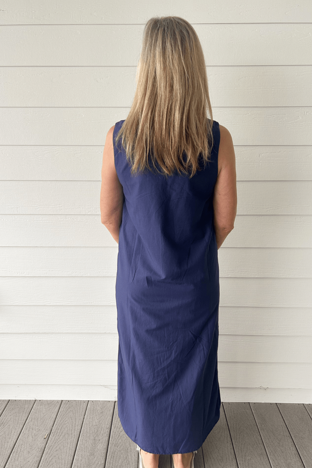 Cabana Life Woven Split Maxi in Navy - Cabana Life