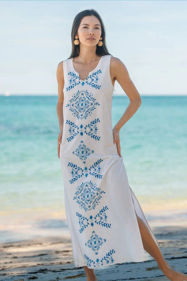 Cabana Life Woven Split Maxi in White - Cabana Life