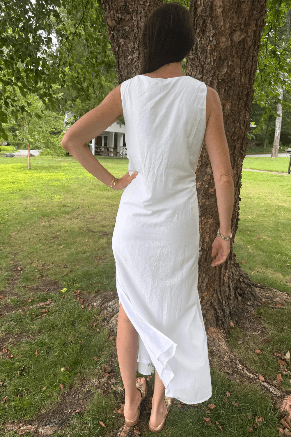 Cabana Life Woven Split Maxi in White - Cabana Life