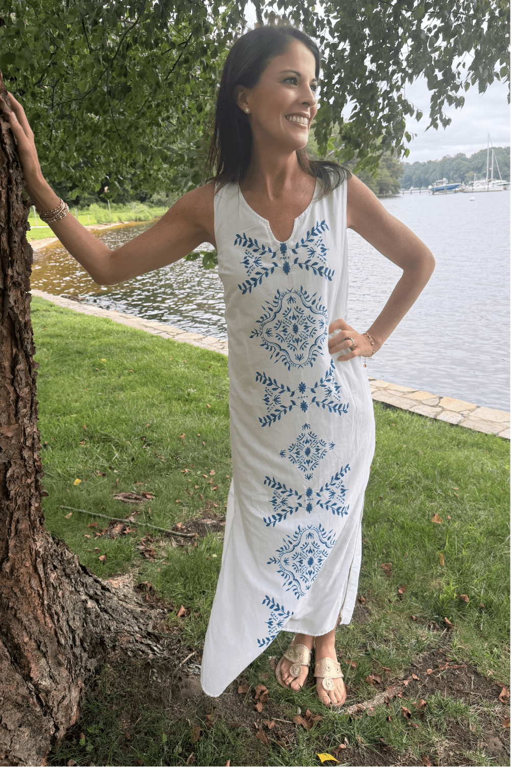 Cabana Life Woven Split Maxi in White - Cabana Life