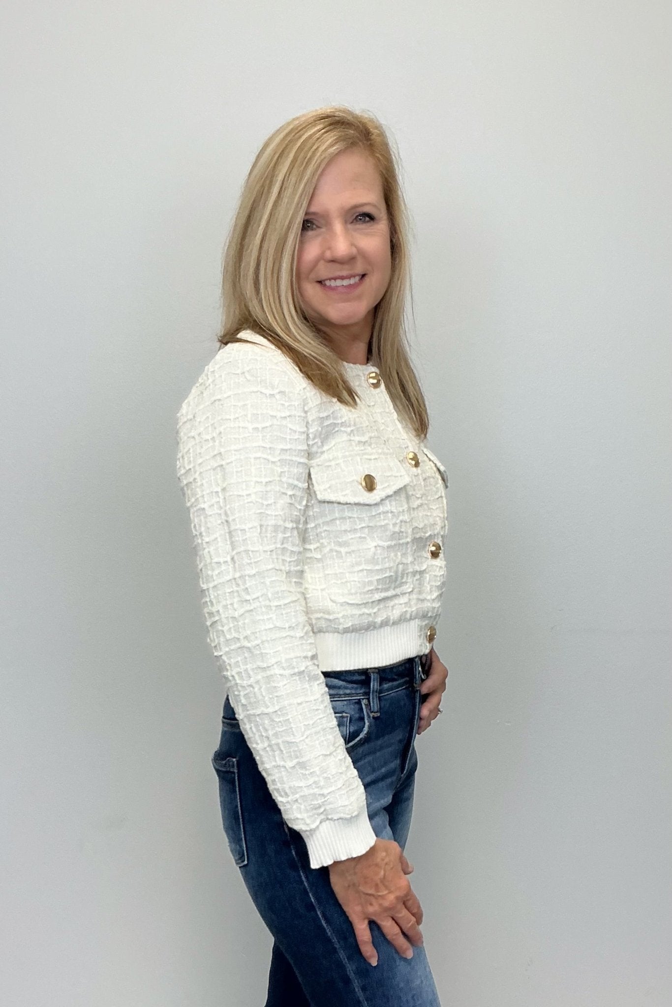 Camellia Elegant Knit Wool Jacket - Camellia