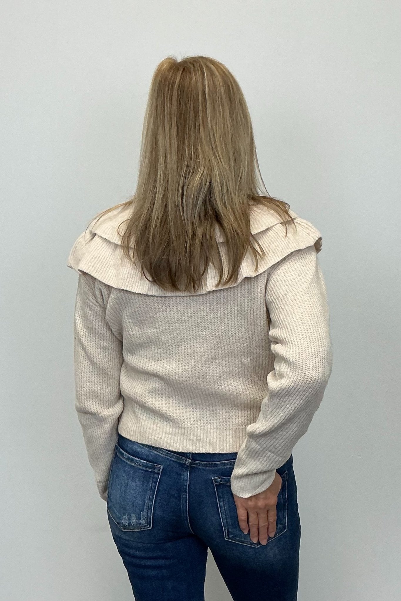 Camellia Oatmeal Ruffle Top - Camellia