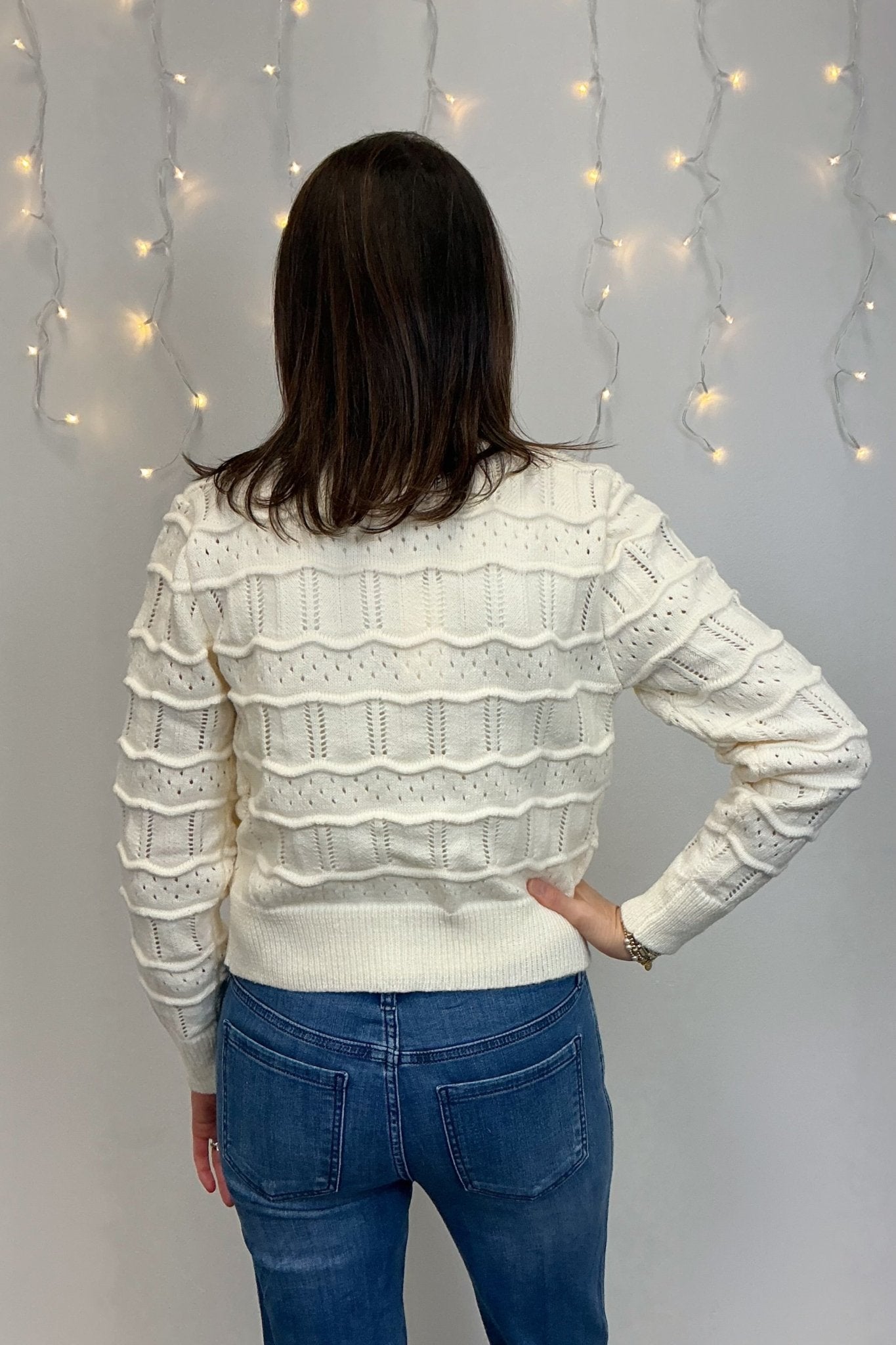 Camellia Textured Knit Button Front Cardigan - Camellia