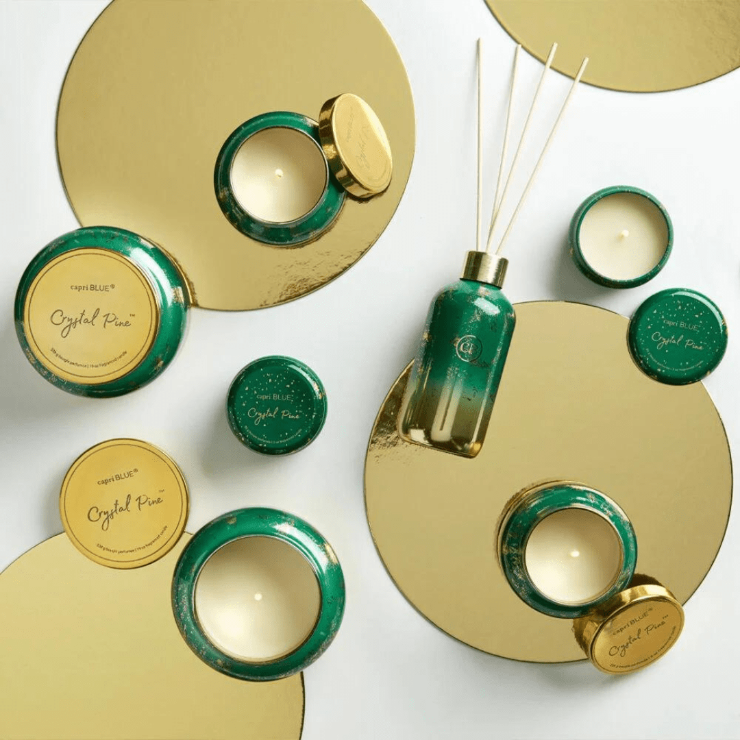 Capri Blue Glimmer Mini Tin - Crystal Pine - Capri Blue