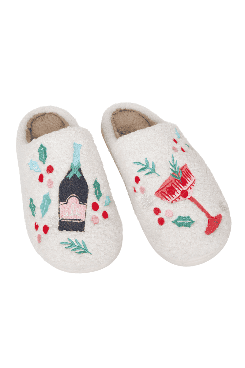 Champagne, Coupes & Holly Slippers - Katydid