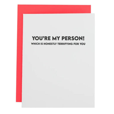 Chez Gagne Love Card You're My Person Terrifying for You - Chez Gagne