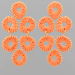 Circle Cluster Raffia Earrings - Golden Stella
