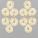 Circle Cluster Raffia Earrings - Golden Stella