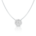 Crislu Round Pave Cluster Necklace - Crislu