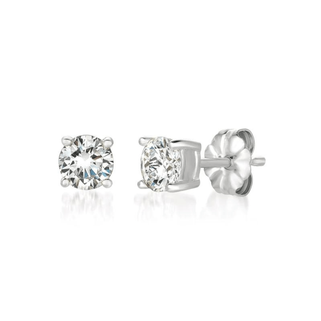 Crislu Solitaire Brilliant Stud Earrings - 1.0 Carats - Crislu