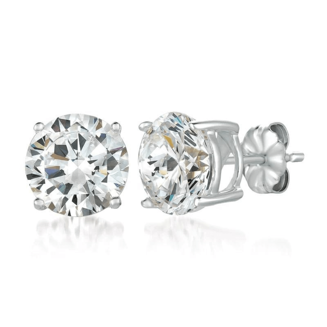 Crislu Solitaire Brilliant Stud Earrings - 6.0 Carats - Crislu