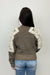 Crochet Shoulder Bomber Cardigan - Olive - Very Moda