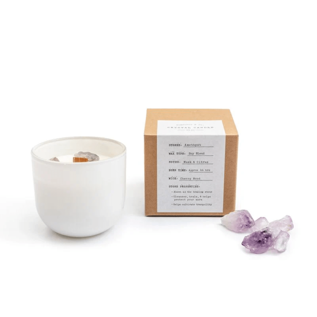 Crystal Candle - Amethyst - Sugarboo
