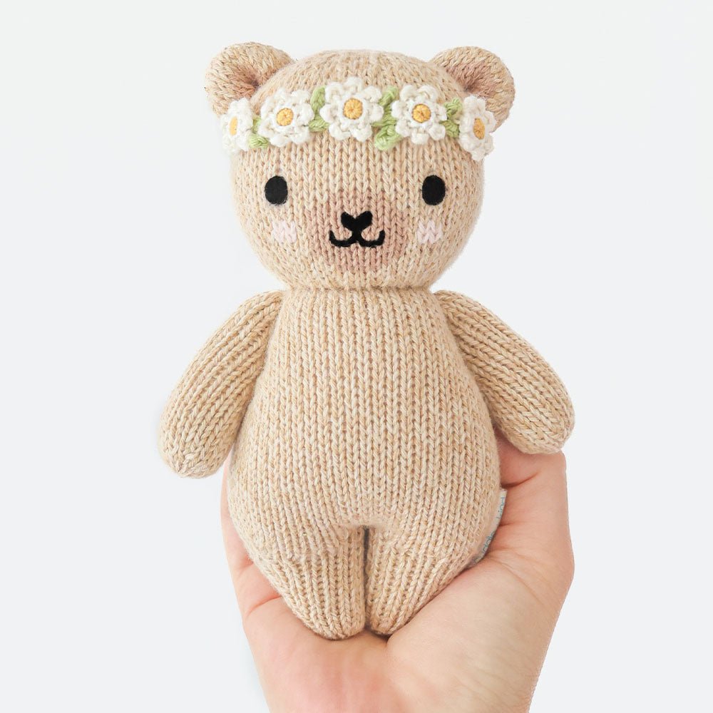 Cuddle + Kind Baby Honey Bear Ivory Floral - Cuddle + Kind