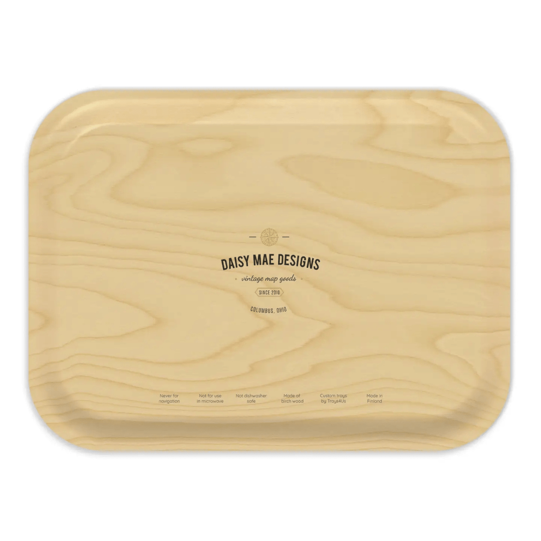 Daisy Mae Vintage Annapolis Map Birchwood Serving Tray - Medium - Daisy Mae Designs